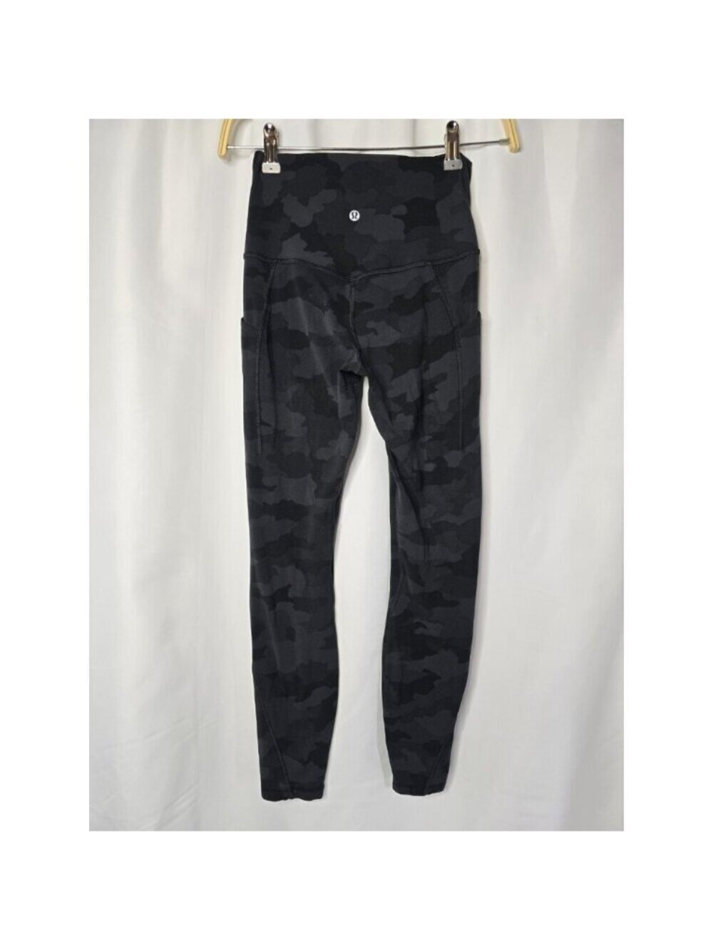 LULULEMON Align High Rise Pant Pockets 25" Heritage 365 Camo Deep Coal Size 4